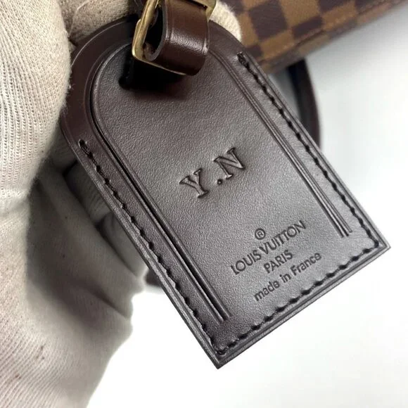 LOUIS VUITTON Brown Damier Canvas Boston Bag